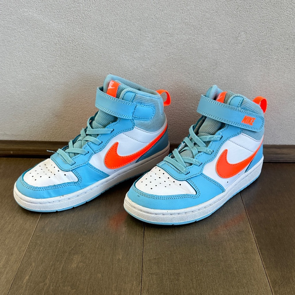 Nike Kids Sneakers - Light Blue and Bright Orange